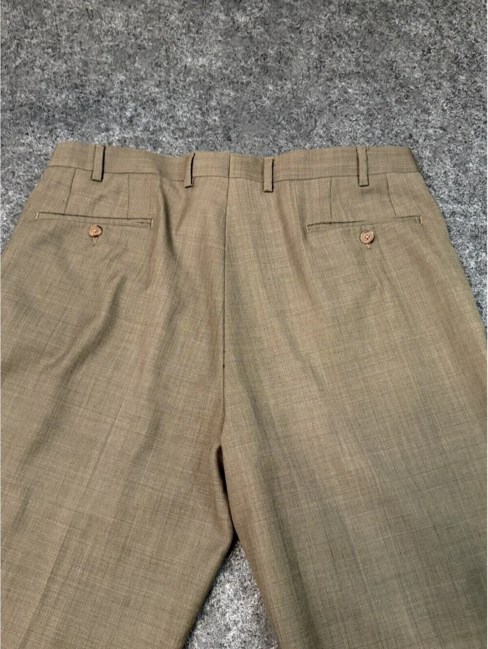 Lauren Ralph Lauren Mens 34x31 Brown Flat Front Wool Dress Pants Slacks